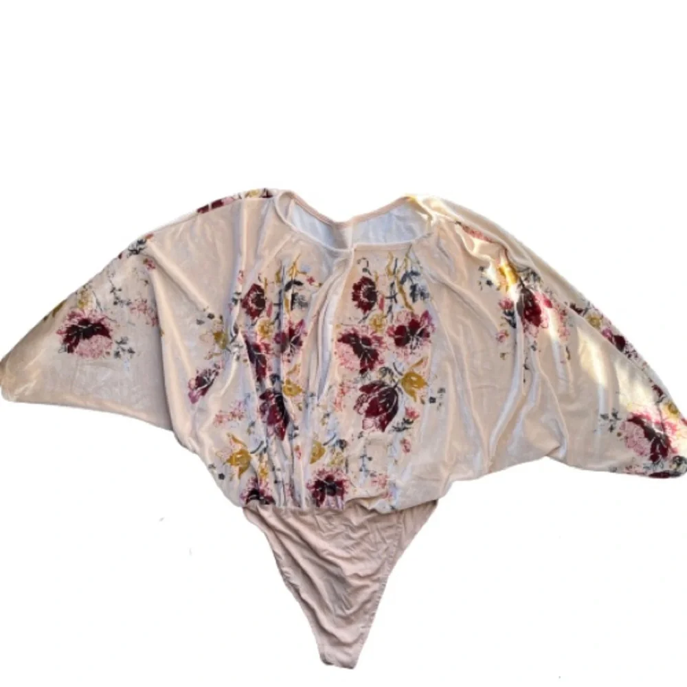 Free People Babe Slouchy Velvet Bodysuit